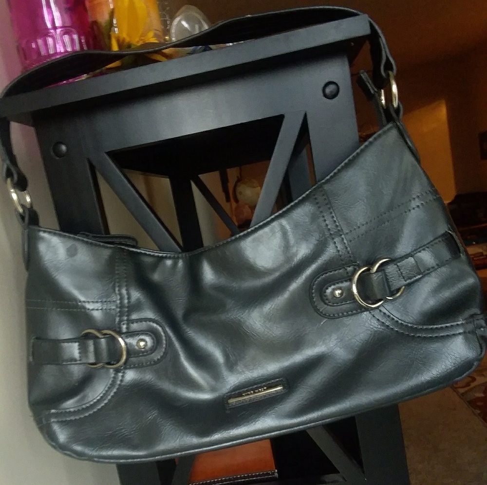 Nine West Gray Over The Shoulder Purse